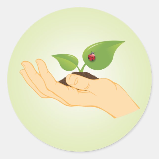 Adesivo A vida em nossas mãos para acabar com as mudanças  (Frente)