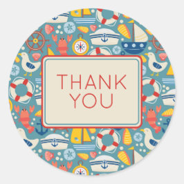 Adesivo A Vida Marinha Náutica Curta - Obrigado