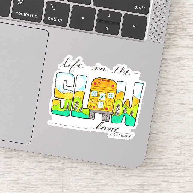 Adesivo A vida na lentidão (Detalhe)