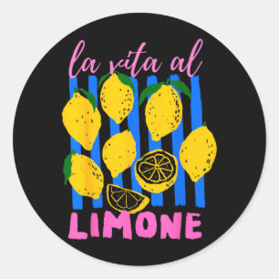 Adesivo A Vida No Limão Humor Italiano Fruta De Limão Verã