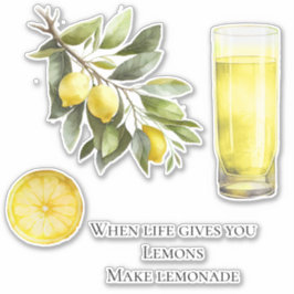 Adesivo A Vida Te Dá Limões Citação Limonada