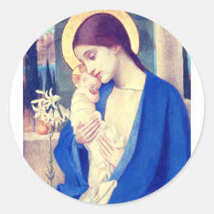 Adesivo A Virgem Maria e o Menino Jesus Graça Renascentist
