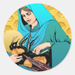 Adesivo A Virgem Maria Madonna & Bumble a abelha