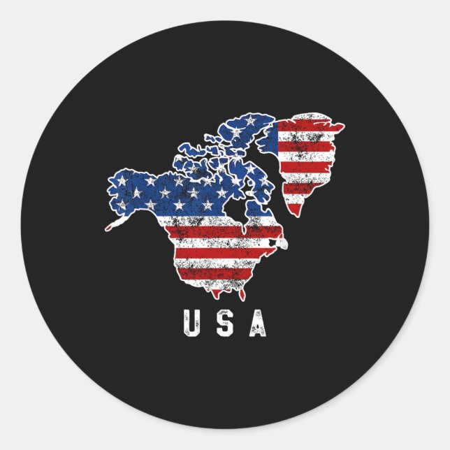 Adesivo A Visão Engraçada De Trump Do Mapa Dos Eua Com O C (Frente)