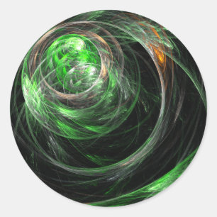 Adesivo À volta do palco verde Abstrato