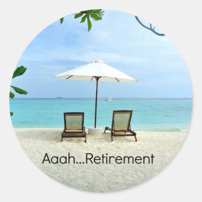 Adesivo Aaah... aposentadoria (Frente)