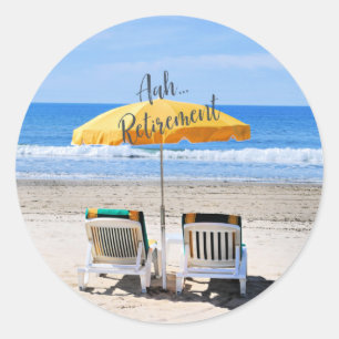 Adesivo Aah... aposentadoria, um dia na praia
