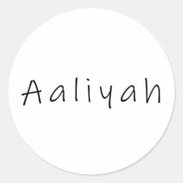 Adesivo Aaliyah name