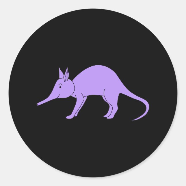 Adesivo Aardvark Roxo (Frente)