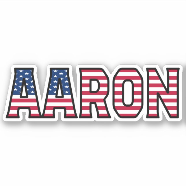 Adesivo Aaron Name Vorname USA Sticker Stickerset (Frente)