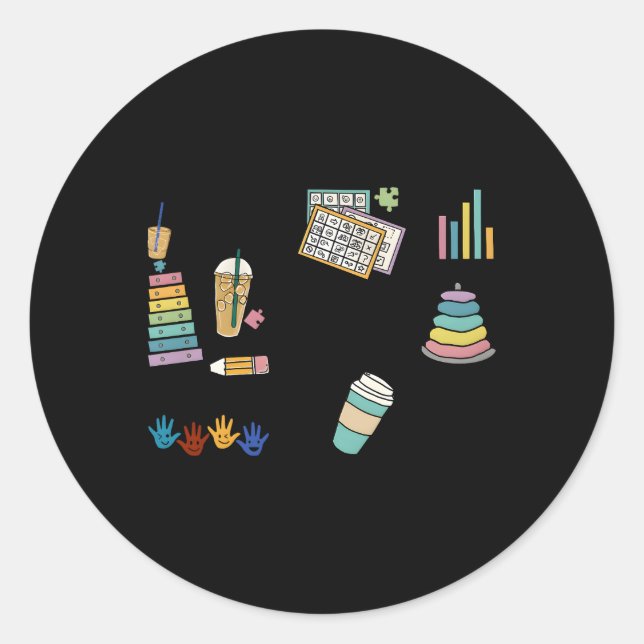 Adesivo Aba Applied Behaviour Analysis Sped Professor Rbt  (Frente)