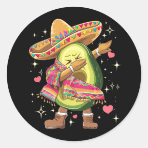 Adesivo Abacate de Dabbing Cinco De Maio Camisa Mexicana D