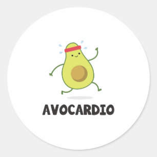 Adesivo Abacate engraçado da fruta tropical do exercício