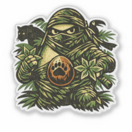 Adesivo Abacate Ninja — Sombra da Selva 