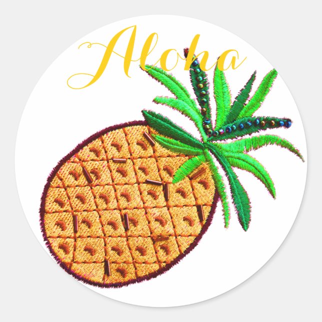 Adesivo Abacaxi Aloha (Frente)