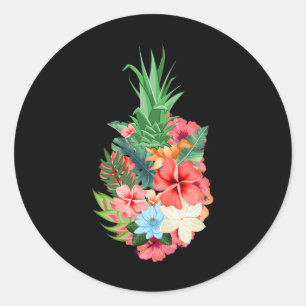 Adesivo Abacaxi Aloha Praias Verão - Flores Tropicais