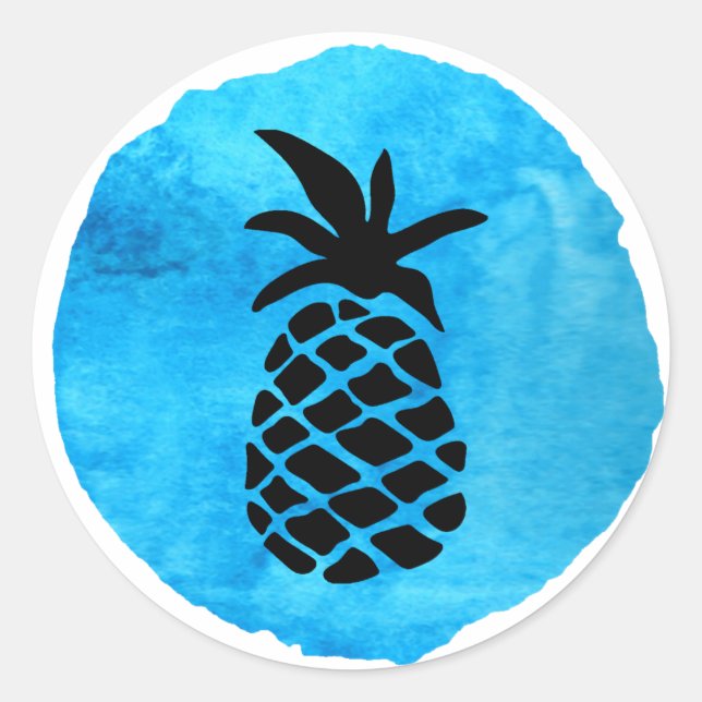 Adesivo Abacaxi Azul (Frente)