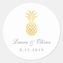 Adesivo Abacaxi de ouro tropical