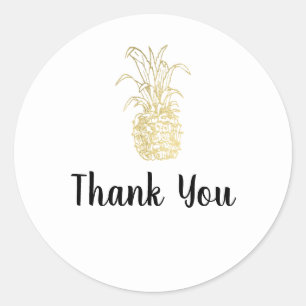 Adesivo Abacaxi moderno elegante tropical Dourado do