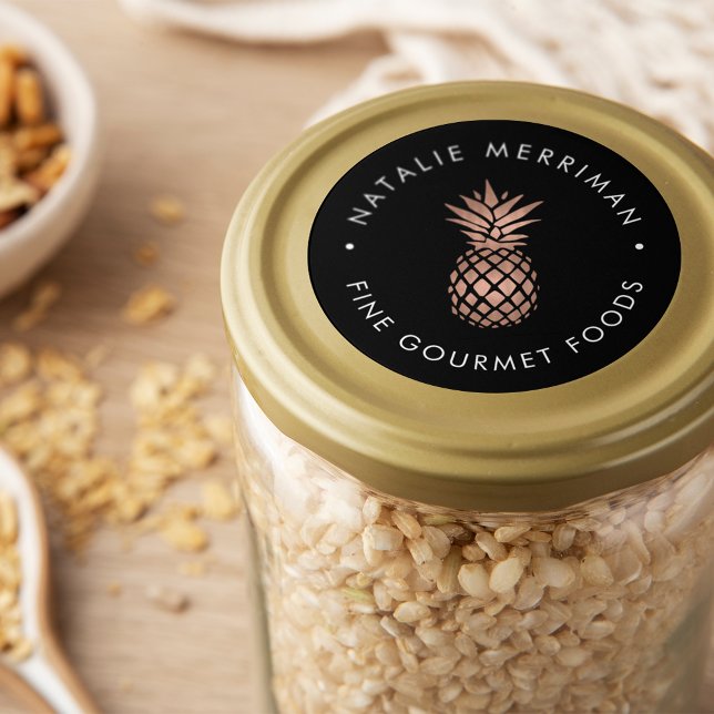 Adesivo Abacaxi Rosa Dourado Faux (Criador carregado)