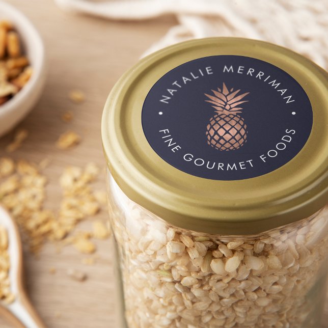 Adesivo Abacaxi Rosa Dourado Faux (Criador carregado)