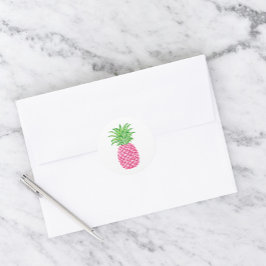 Adesivo Abacaxi Rosa Preppy