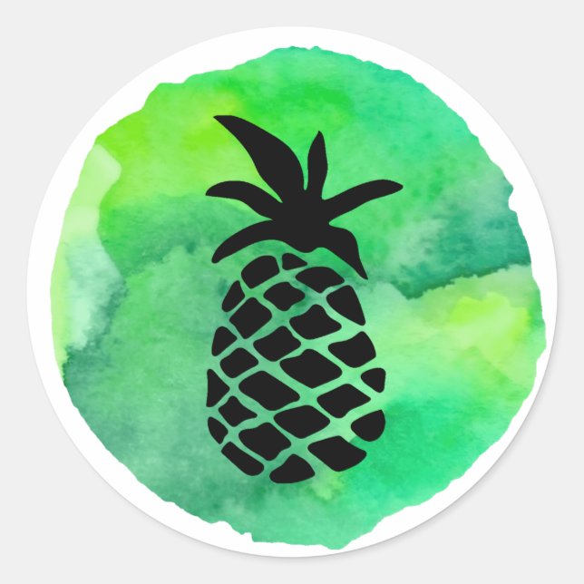 Adesivo Abacaxi Verde Amarelo (Frente)