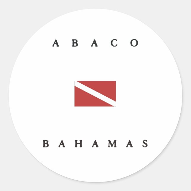Adesivo Abaco Bahamas Scuba Dive Flag (Frente)