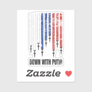 Adesivo Abaixo Putin Antiwar Peace Ucrânia