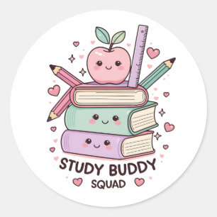 Adesivo Abastecimento escolar do Budy Squad Study Kawaii