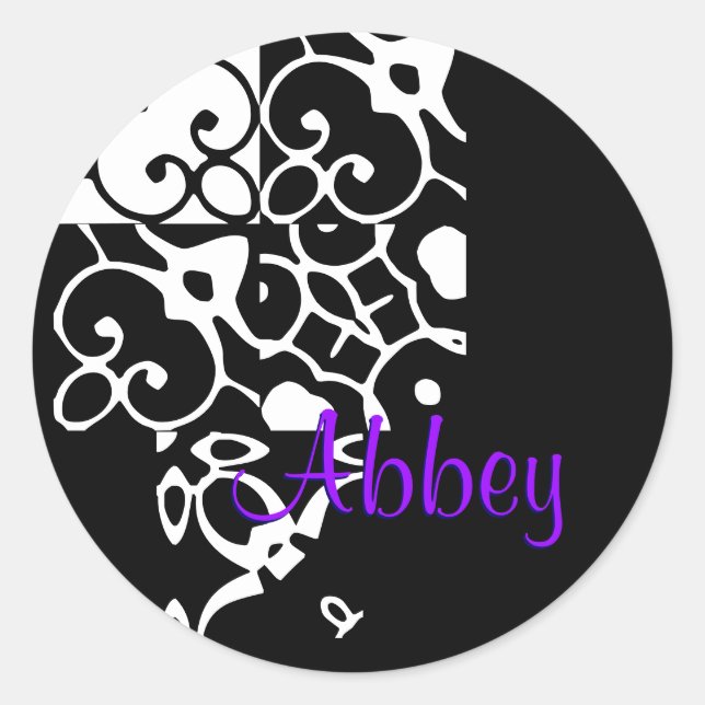 Adesivo Abbey Designer Name I Sticker (Frente)