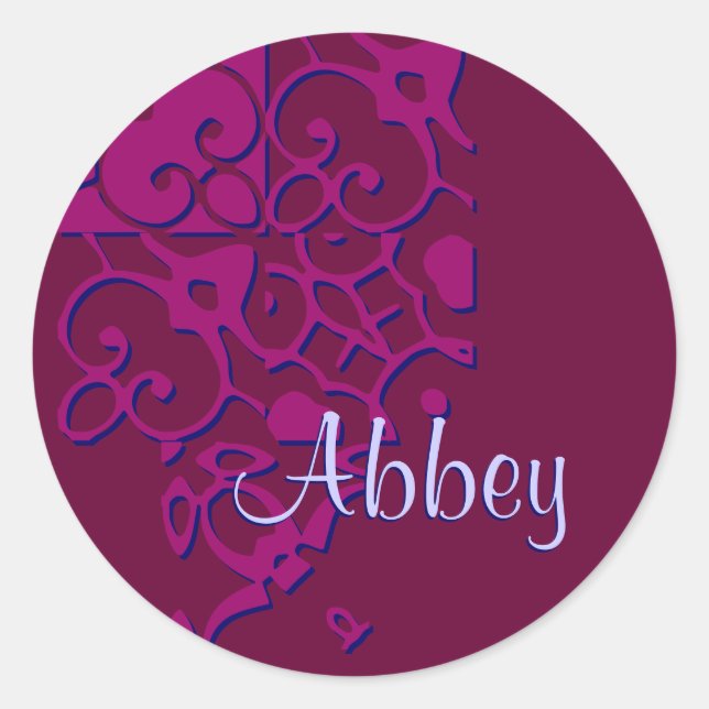 Adesivo Abbey Designer Name II Sticker (Frente)