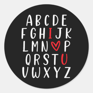Adesivo Abc Alfabeto Eu Amo Você Professor De Inglês Dia D