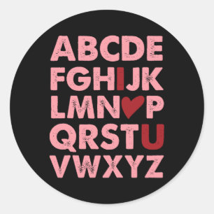Adesivo Abc Alphabet Eu Te Amo Dias de os namorados De Pro