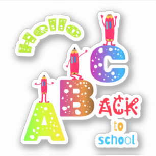 Adesivo ABC de volta à escola