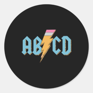 Adesivo Abcd Pencil Lightning Rock'n Reverter Professor