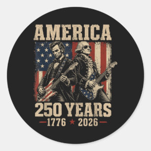 Adesivo Abe Lincoln Pai Fundador Guitarra 250º