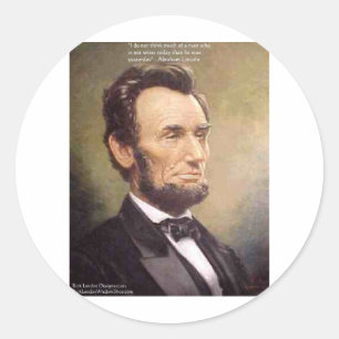 Adesivo Abe Lincoln "Wiser" Cotação Oferece Cartões Cam