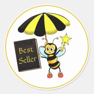 Adesivo Abeia Bumble Cute & Livro Best Seller