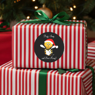Adesivo Abeja de Natal Cantando Abelha Alegre!
