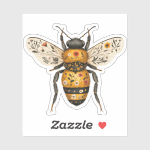 Adesivo Abeja Floral Caprichosa