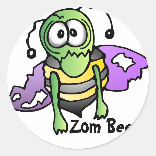 Adesivo Abelha abelhas aufkleber bee bees sticker Zombi (Frente)