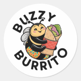 Adesivo Abelha de Burrito Engraçada e Zumbidora