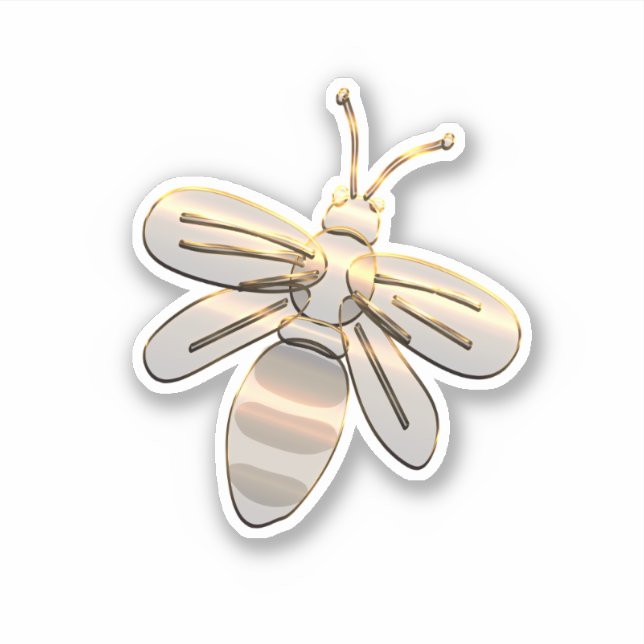Adesivo Abelha Dourada (Frente)