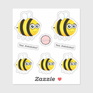 Adesivo Abelha Incrível, Belo Cartoon Bee