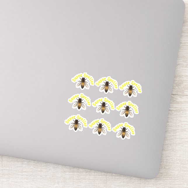 Adesivo Abelha Ortográfica Super Speller (Detalhe)