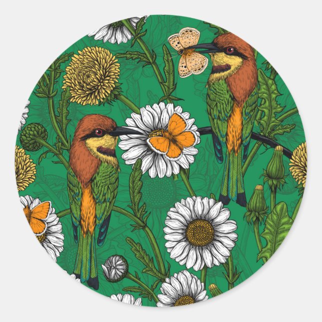 Adesivo Abelhas comem num campo de primavera (Frente)