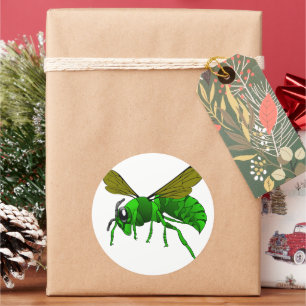 Adesivo Abelhas de cartoon verde e limão