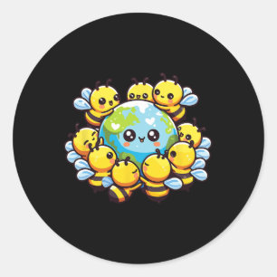 Adesivo Abelhas de Kawaii, o globo terrestre