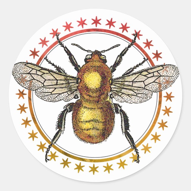 Adesivo Abelhas E Estrelas ouros (Frente)